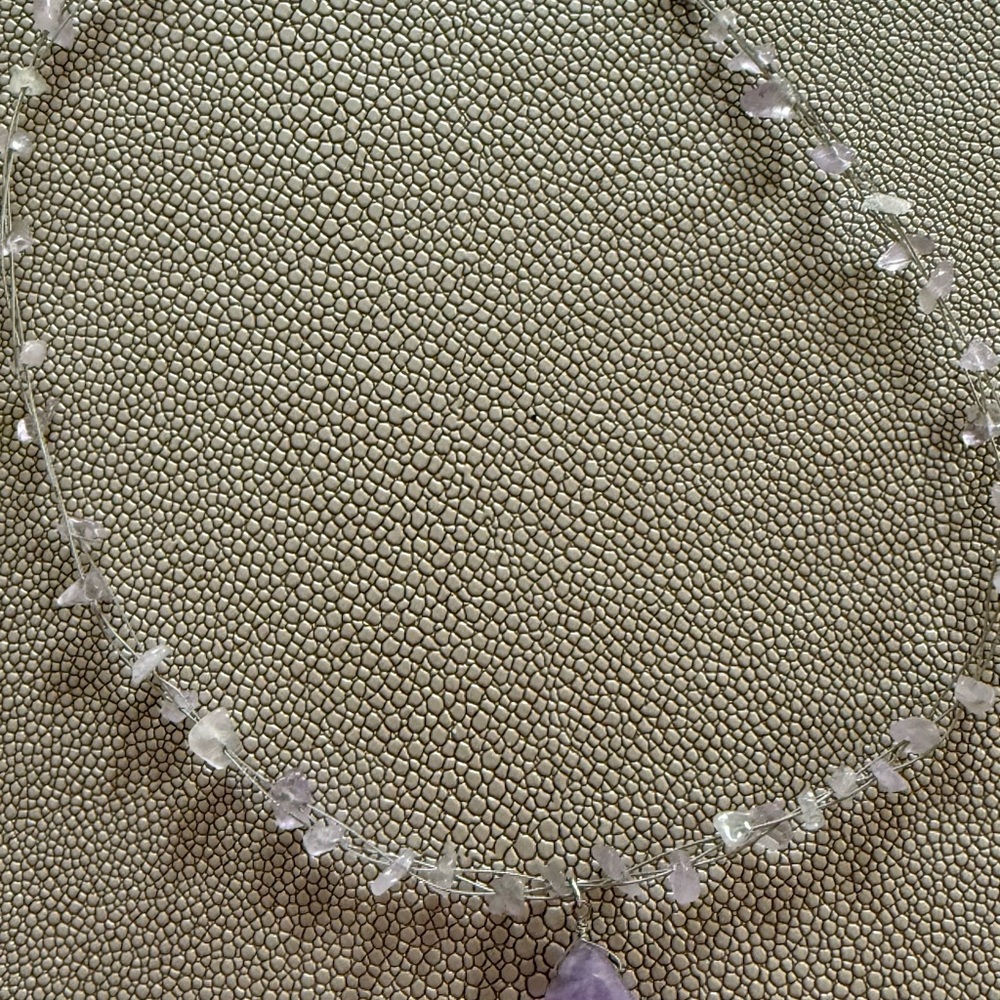 Delicate lavender amethyst Beaded Necklace - Women Jewelry